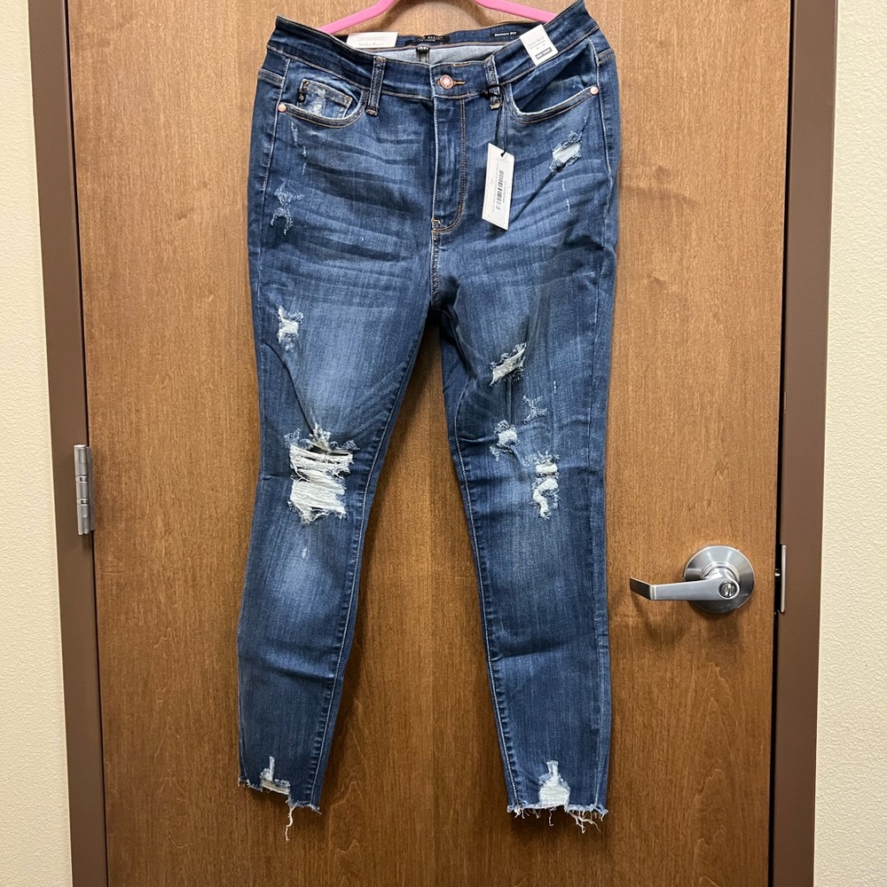 Judy Blue Distressed high waisted skinny jeans